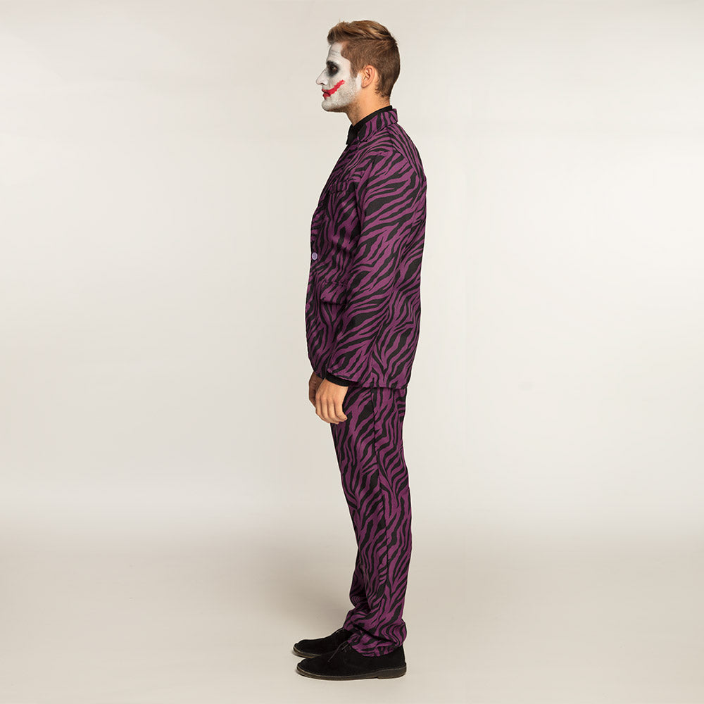 Costume Joker Violet Zébré - Déguisement Adulte Complet