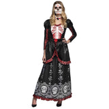 Déguisement Squelette Mariée Gothique Femme - Robe Noire