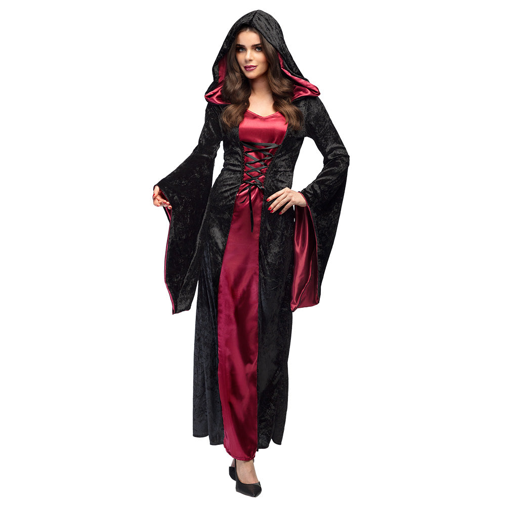 Déguisement Vampire Gothique Femme avec Cape et Capuche