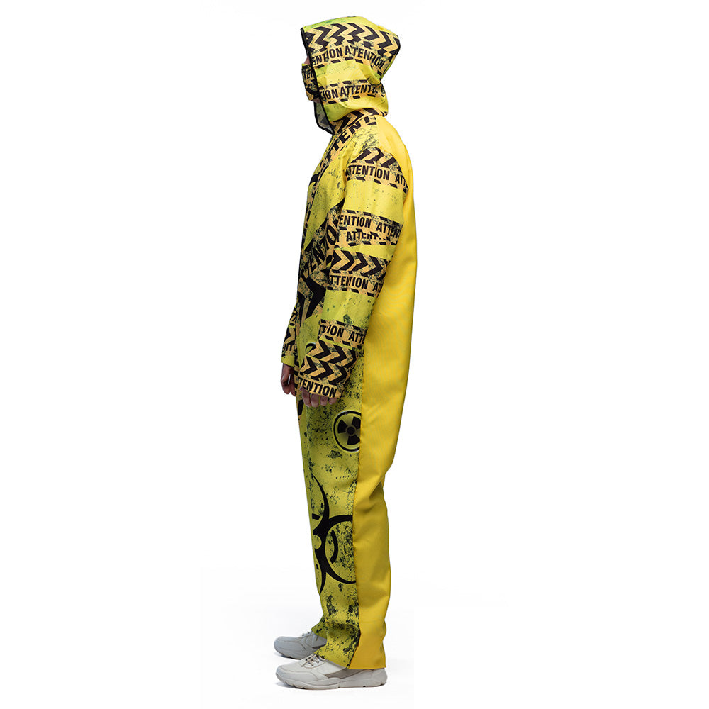 Combinaison Hazmat Jaune Fluo - Déguisement Danger Biologique