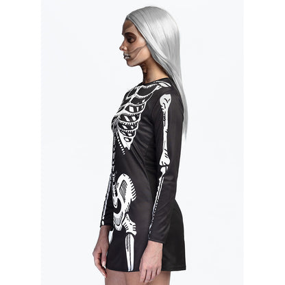Robe Squelette Femme Noir & Blanc - Déguisement Halloween