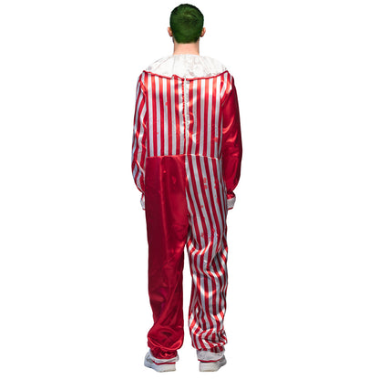 Déguisement Clown Rayé Rouge et Blanc - Costume Cirque Adulte