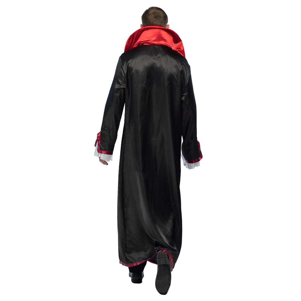 Cape Vampire Noire et Rouge avec Col - Déguisement Adulte