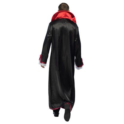 Cape Vampire Noire et Rouge avec Col - Déguisement Adulte