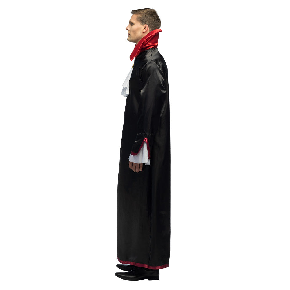 Cape Vampire Noire et Rouge avec Col - Déguisement Adulte