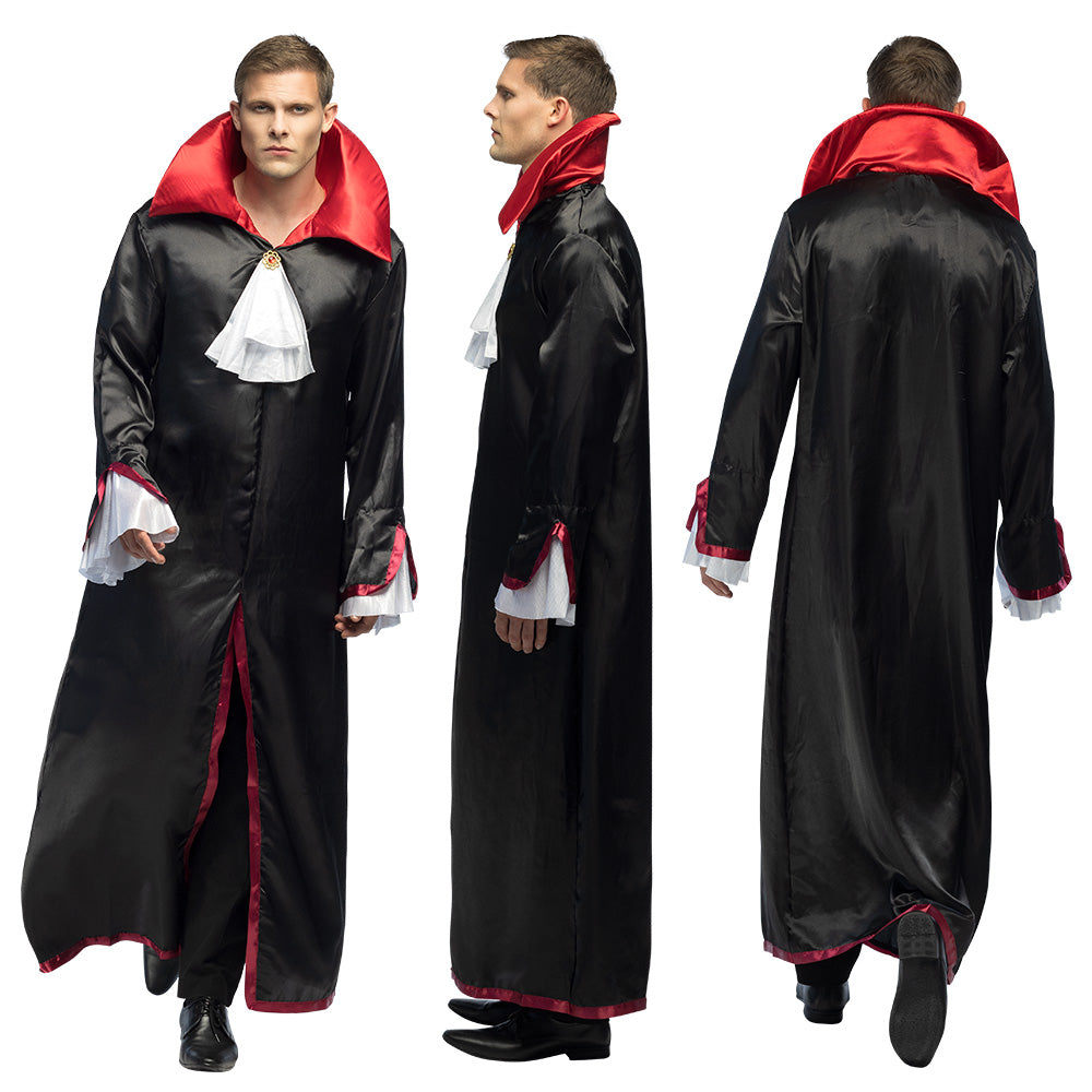 Cape Vampire Noir et Rouge - Déguisement Dracula Adulte