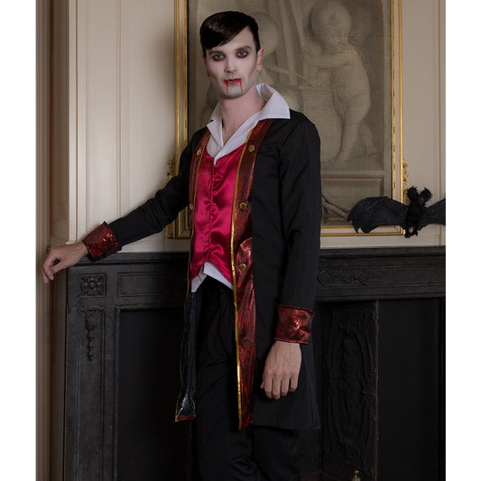 Costume Vampire Noir et Rouge - Déguisement Adulte Halloween