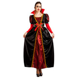 Déguisement Vampire Femme Luxe - Robe Longue Noire et Rouge