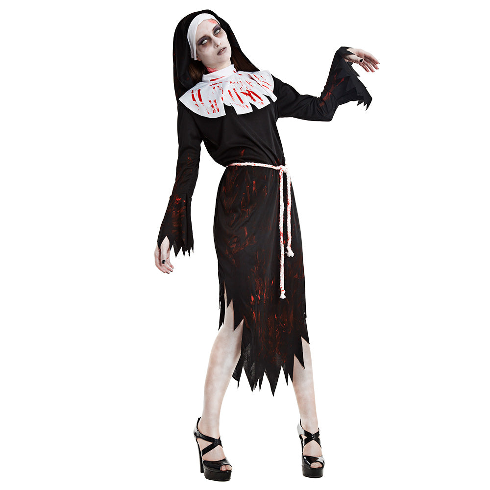 Déguisement Religieuse Zombie Sanglante Halloween