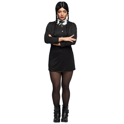 Déguisement Wednesday Addams Fille Noir - Robe & Accessoires