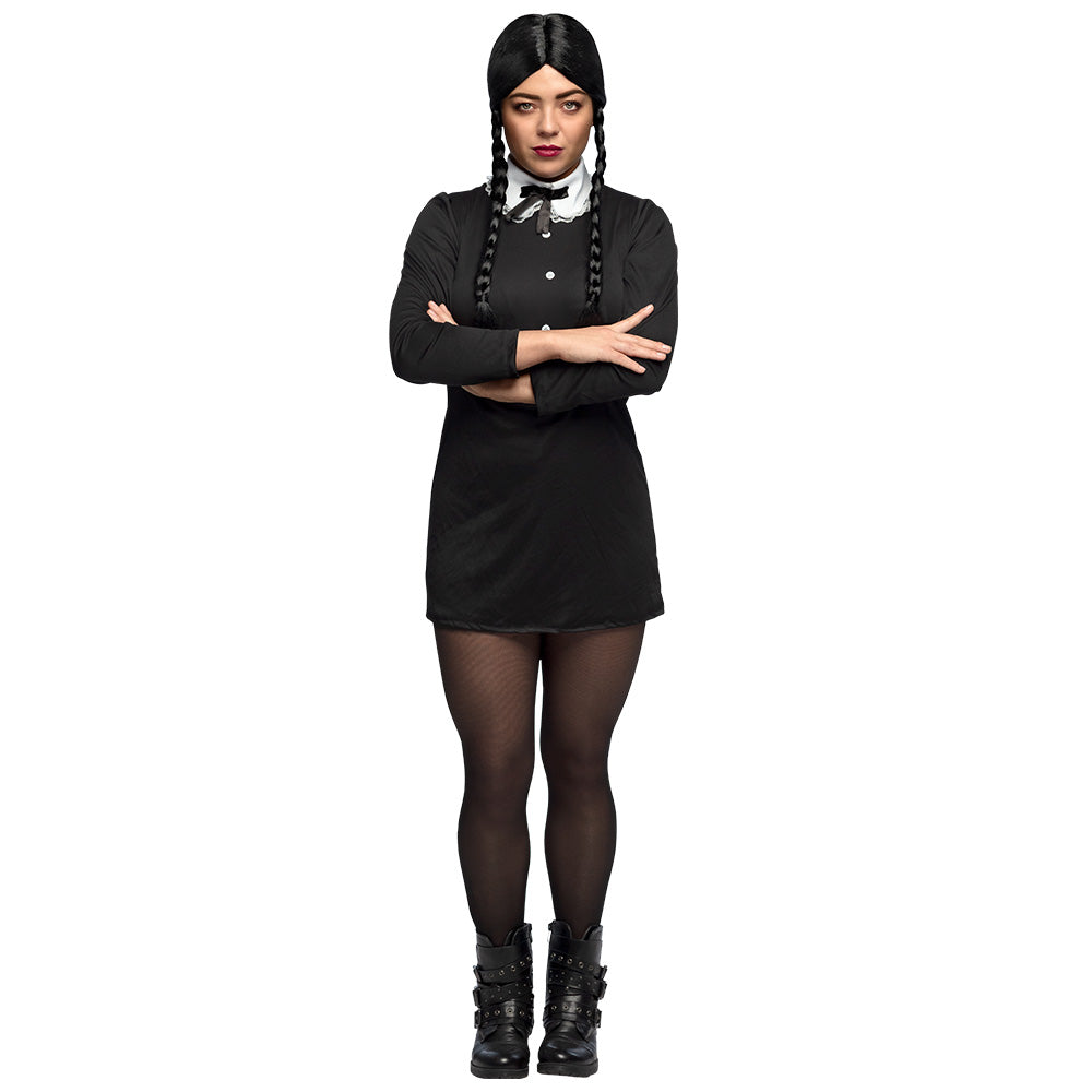 Déguisement Mercredi Addams Fille Noir avec Blazer