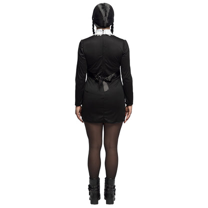 Déguisement Mercredi Addams Fille Noir avec Blazer