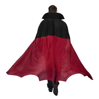 Costume Vampire Luxe - Cape Noire et Rouge Aristocratique