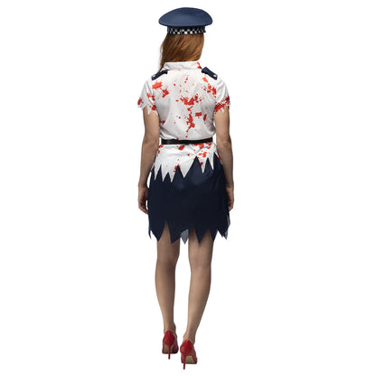 Costume Zombie Police Femme - Déguisement Policière Sanglante