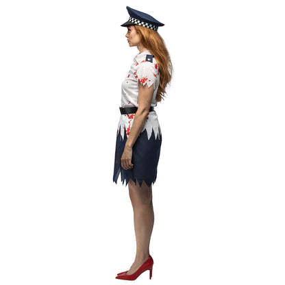 Déguisement Zombie Policière Sanglant Halloween Femme