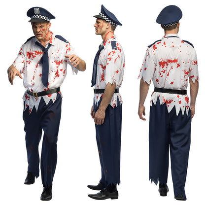 Déguisement Policier Zombie Sanglant - Costume Adulte Halloween