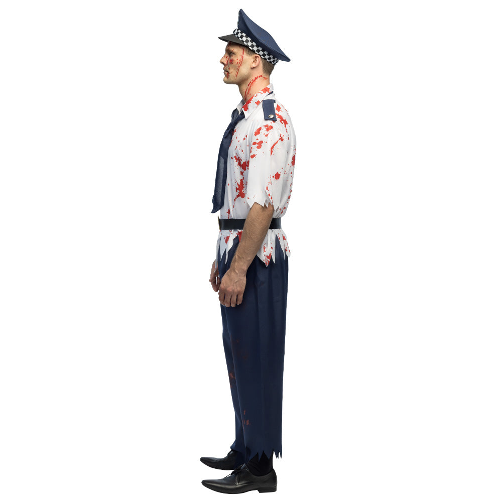 Déguisement Policier Zombie Sanglant - Costume Adulte Halloween