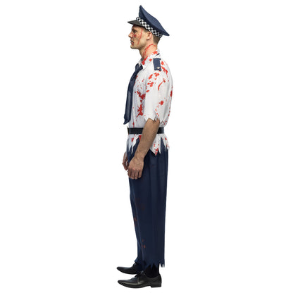 Déguisement Policier Zombie Sanglant Halloween Adulte