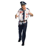 Déguisement Policier Zombie Adulte - Costume Sanglant Halloween