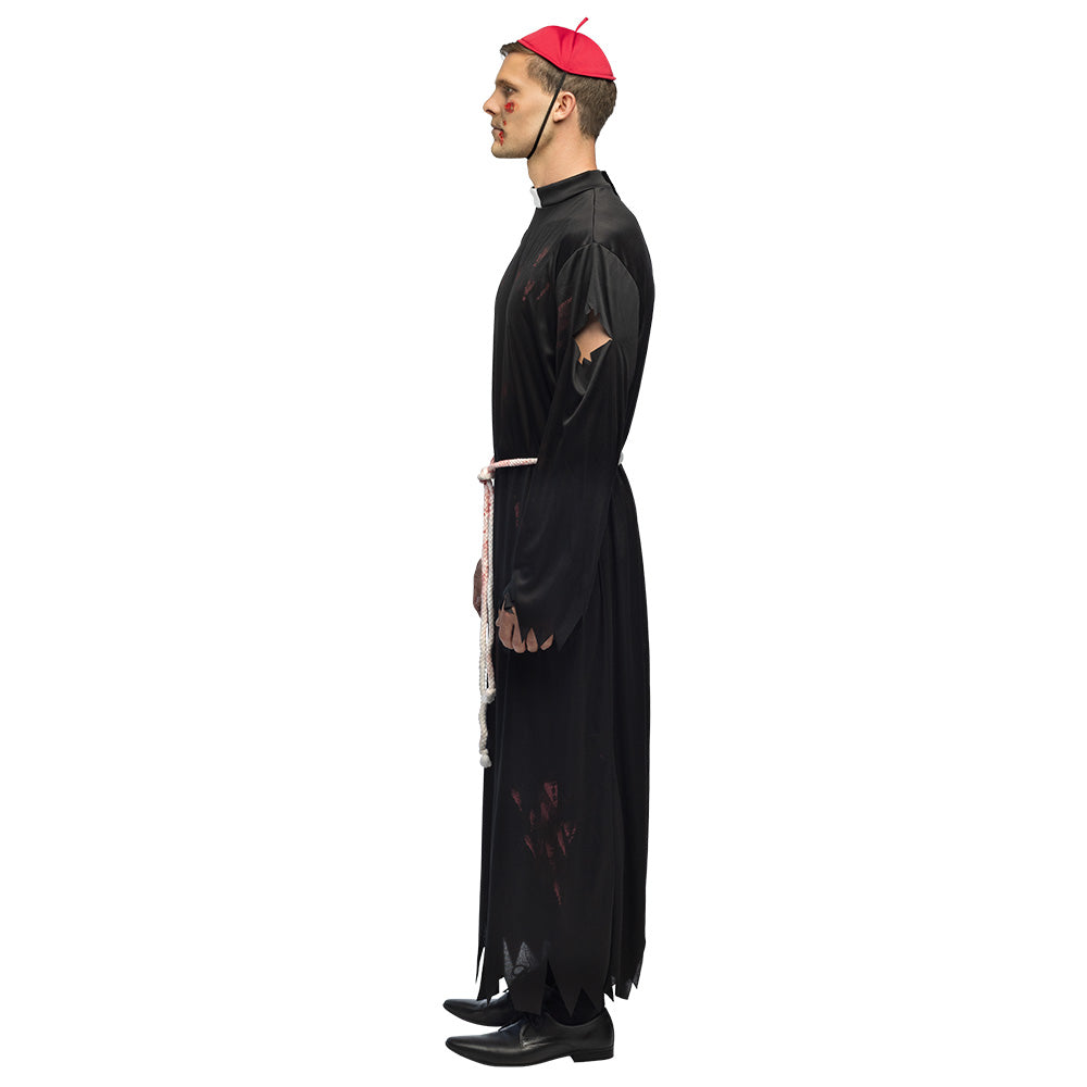 Déguisement Prêtre Zombie Sanglant - Costume Halloween Adulte