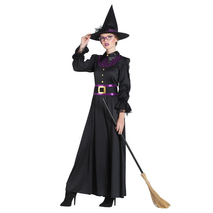 Déguisement Sorcière Noir et Violet - Costume Femme Halloween
