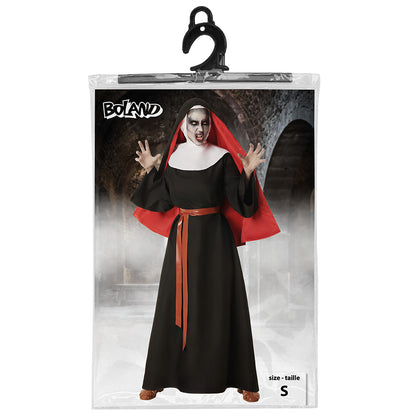 Déguisement Religieuse Vampire Rouge et Noir Femme