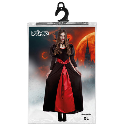 Costume Vampire Femme Gothique - Robe Noire et Rouge XL