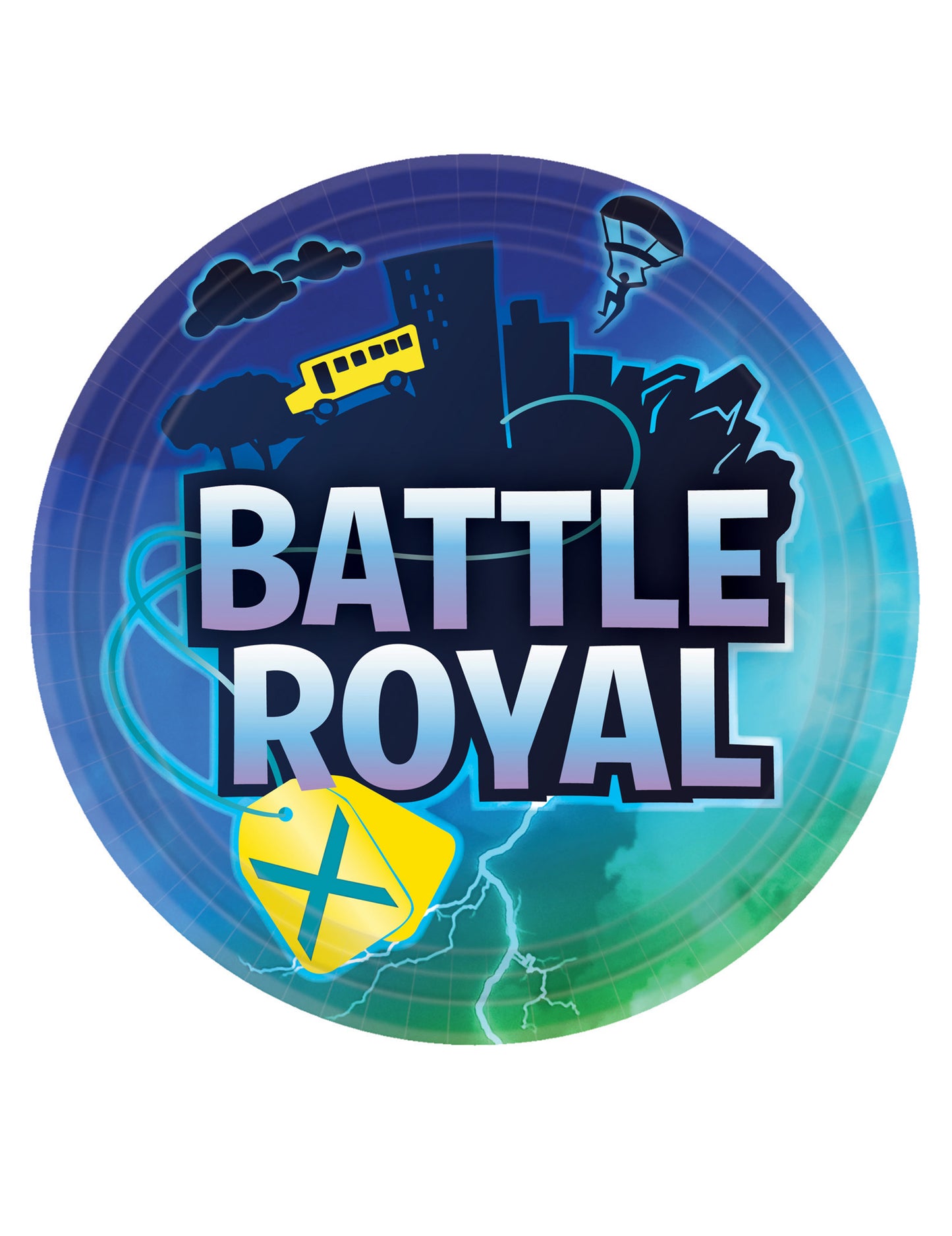 8 Assiettes en carton battle royale 23 cm