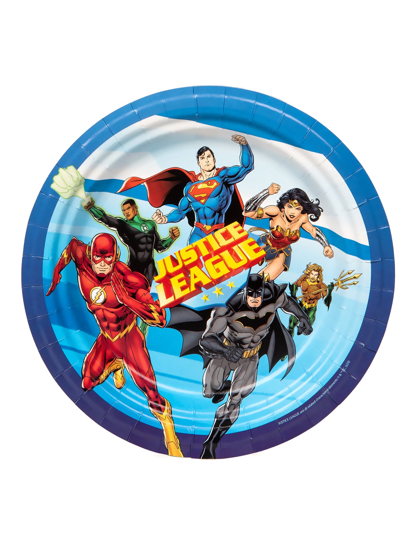 8 Assiettes en carton FSC® Justice League 23 cm