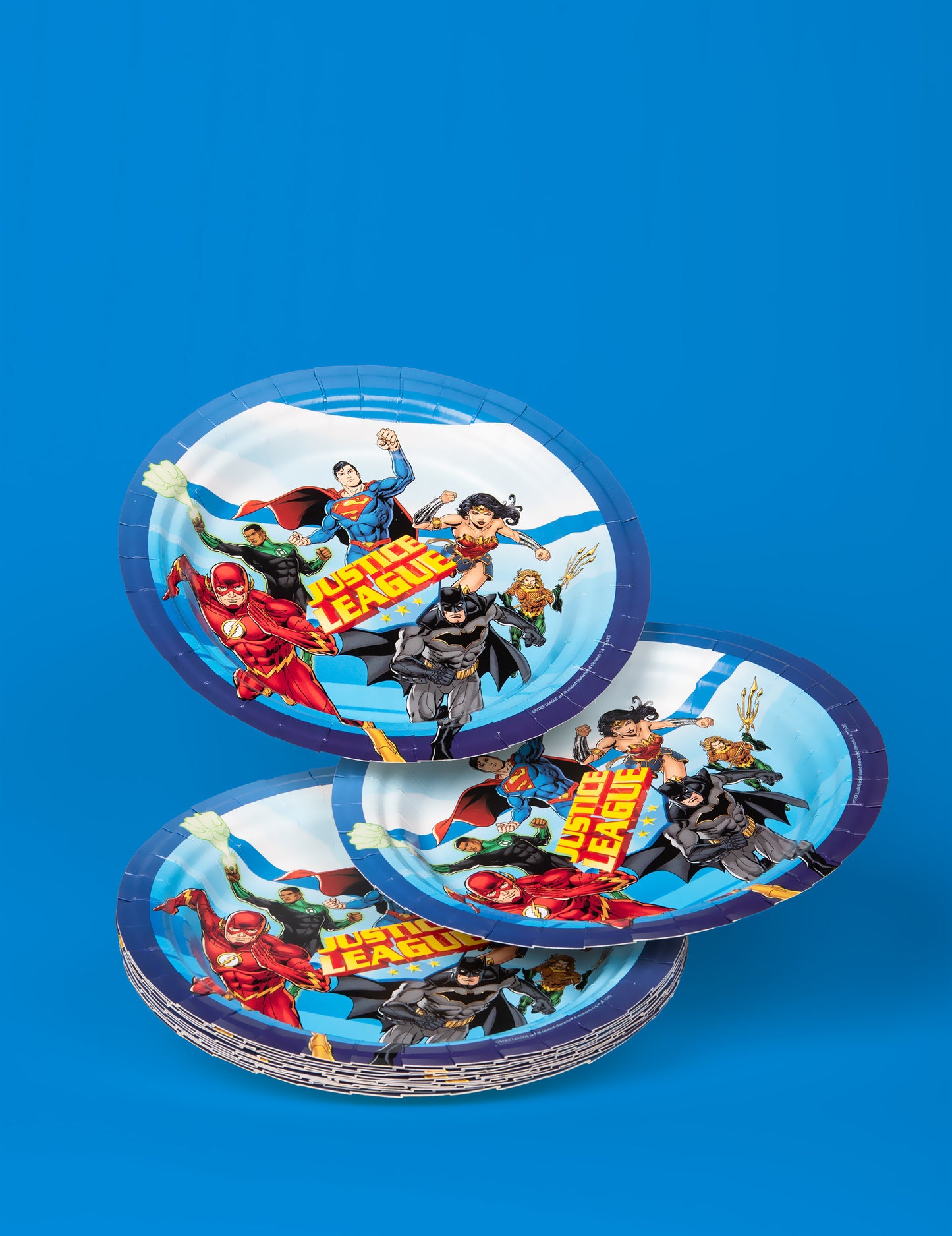 8 Assiettes en carton FSC® Justice League 23 cm