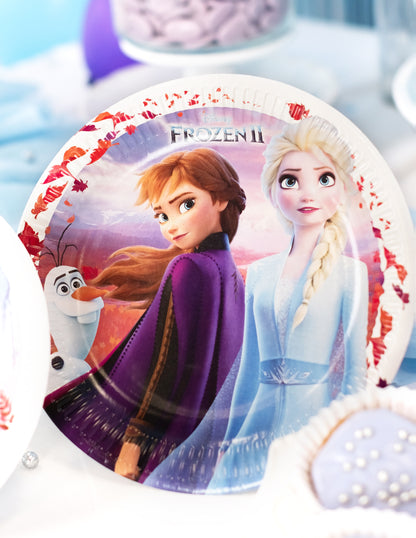 8 Assiettes en carton FSC La Reine des Neiges 2 23 cm