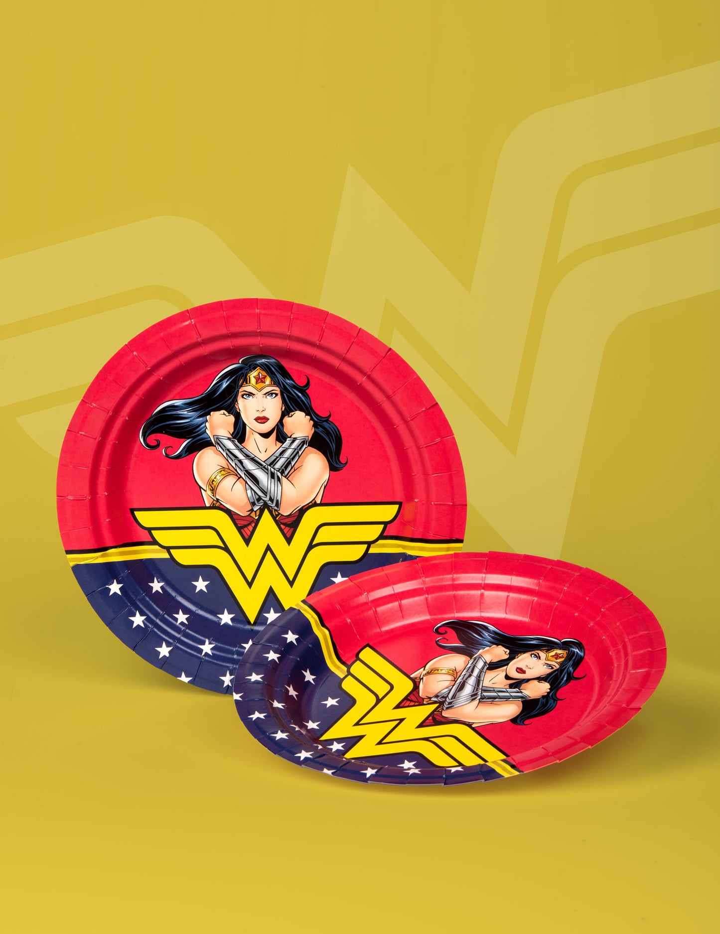 8 Assiettes en carton FSC® Wonder Woman 23 cm