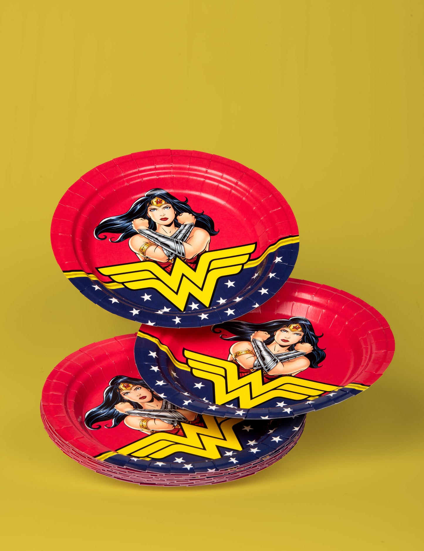 8 Assiettes en carton FSC® Wonder Woman 23 cm