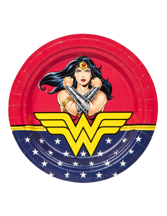 8 Assiettes en carton FSC® Wonder Woman 23 cm