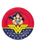 8 Assiettes en carton FSC® Wonder Woman 23 cm