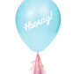 8 Ballons en latex avec tassels iridescentes et stickers 20,3 cm