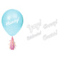 8 Ballons en latex avec tassels iridescentes et stickers 20,3 cm