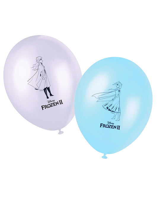 8 Ballons en latex La Reine des Neiges 2 28 cm