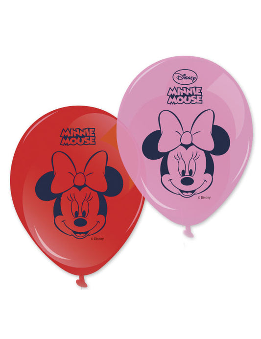 8 Ballons Imprimés Minnie  28 cm