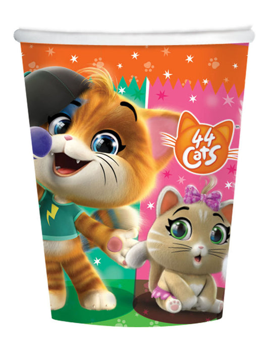 8 Gobelets en carton 44 Chats 250 ml