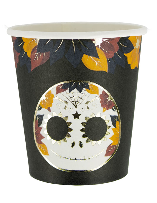 8 Gobelets en carton Dia de los muertos 200 ml