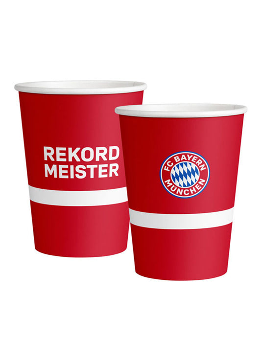 8 Gobelets en carton FC Bayern Munich 250 ml