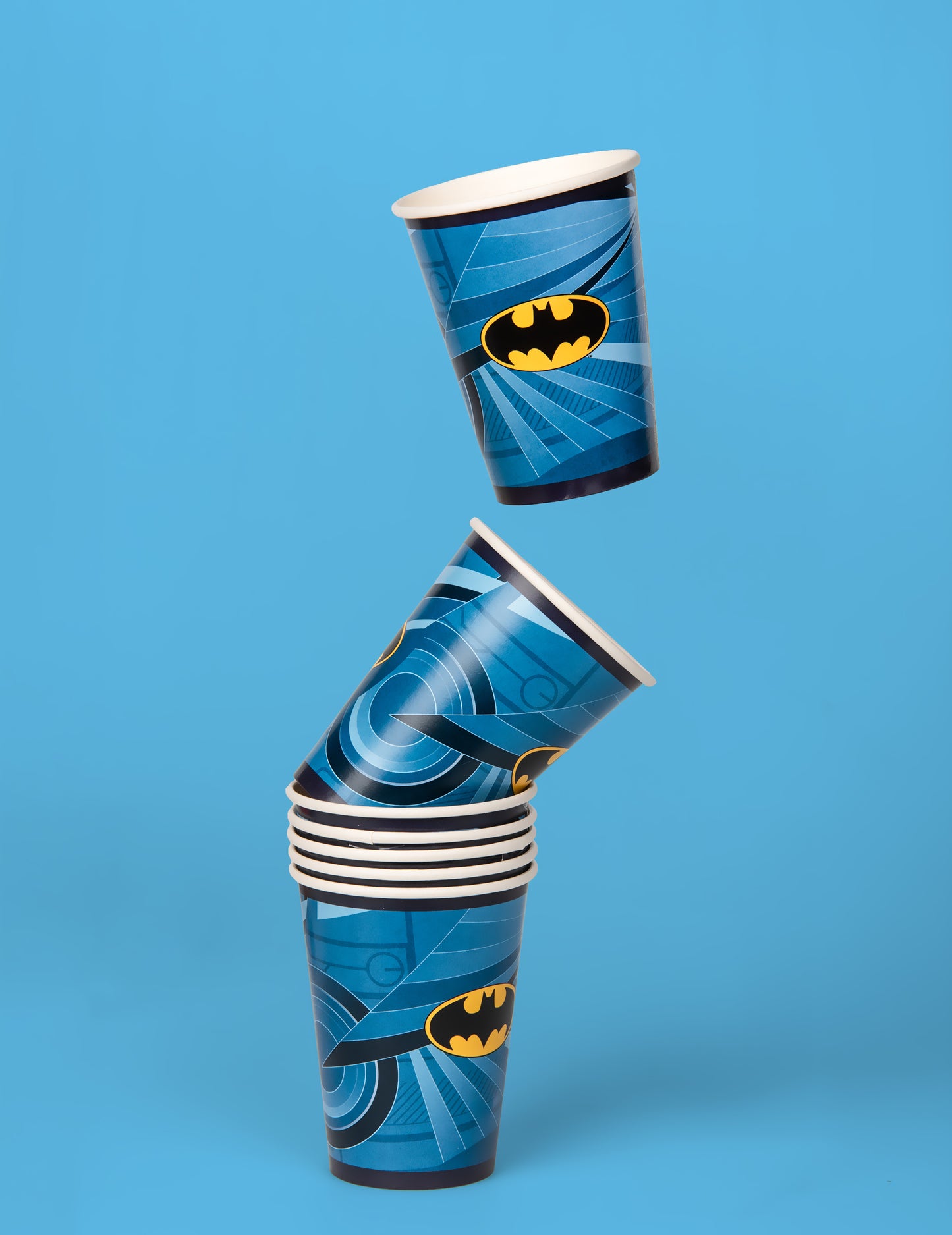 8 Gobelets en carton FSC® Batman 210 ml