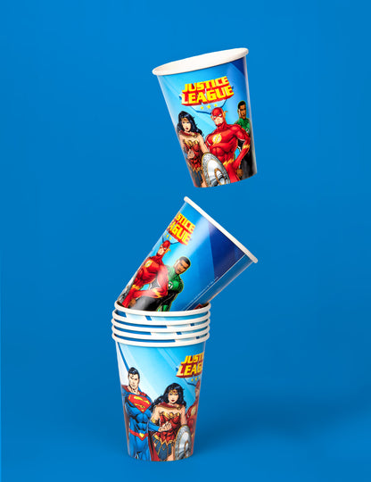 8 Gobelets en carton FSC® Justice League 210 ml