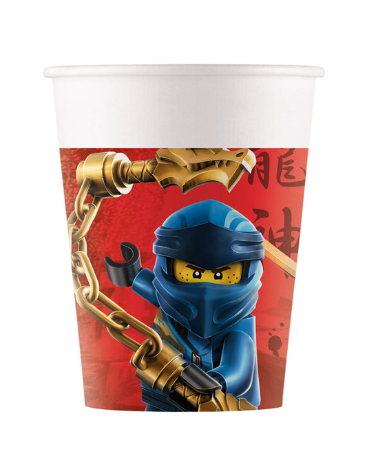 8 Gobelets en carton FSC® Lego Ninjago 200 ml