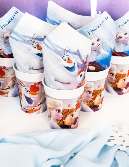 8 Gobelets en carton La Reine des Neiges 2 200 ml