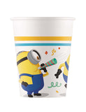 8 Gobelets en carton Minions 200 ml