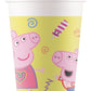 8 Gobelets en carton Peppa Pig 200 ml