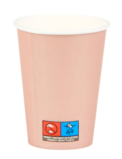 8 Gobelets en carton rose gold 210 ml