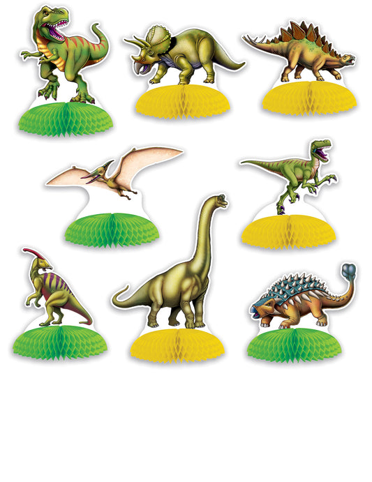 8 Mini centres de table Dinosaures